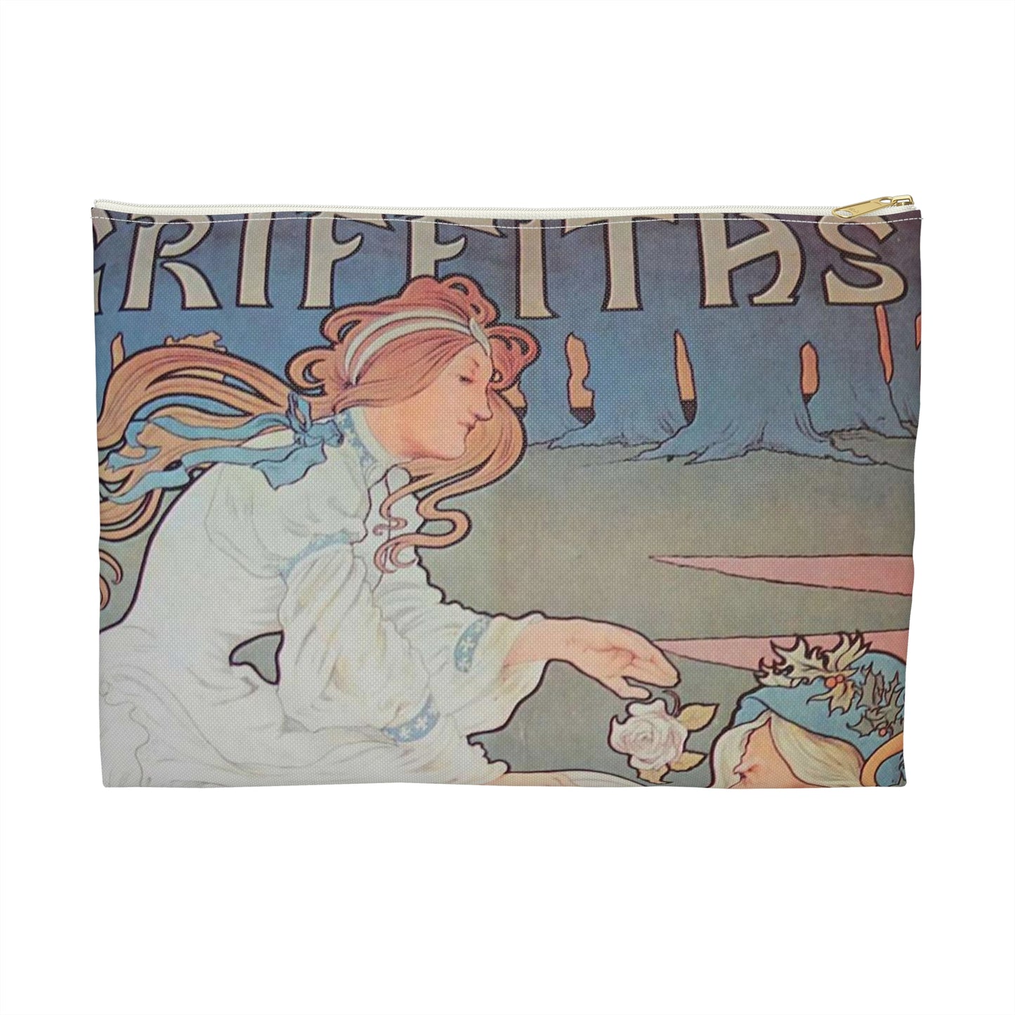 Cycles Griffiths affiche Henri Thiriet 1898 Large Organizer Pouch with Black Zipper