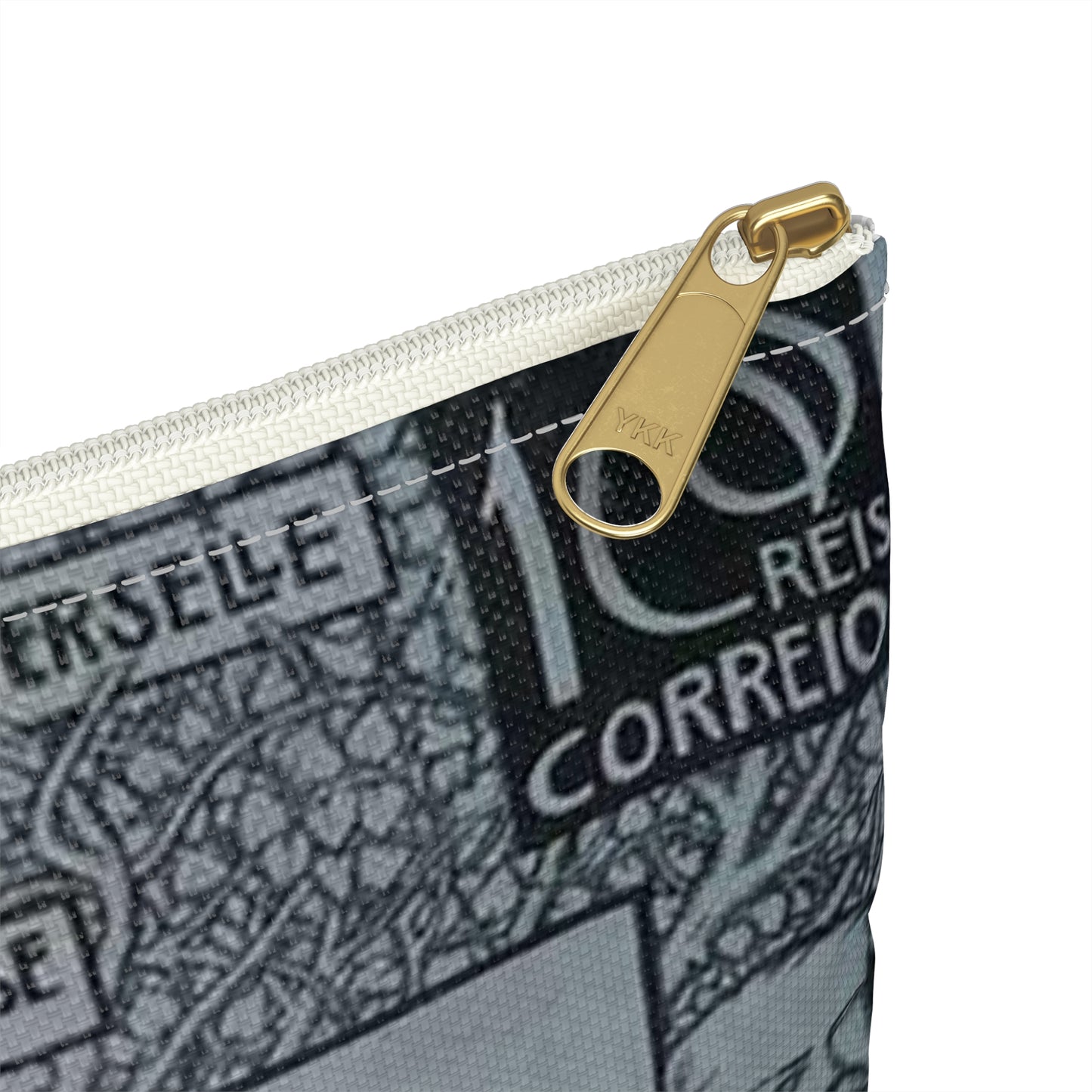 EliseuVisconti-D857-Bilhete postal para o exterior – A Evolução Histórica do Brasil – Projeto para bilhete postal integrante da coleção vencedora do Concurso dos Correios de 1904 Large Organizer Pouch with Black Zipper