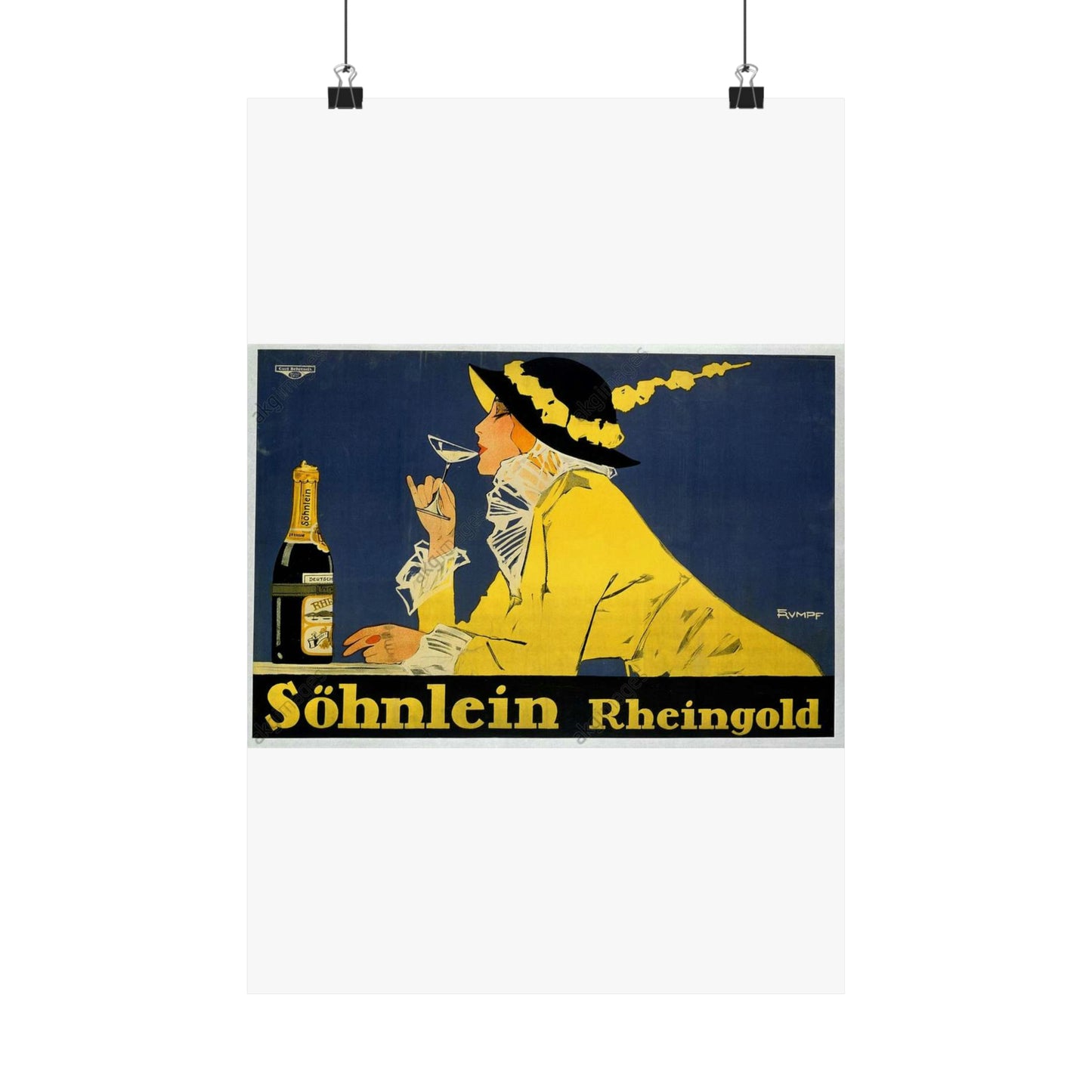 Fritz Rumpf (1888-1949) - Söhnlein Rheingold, c. 1910 High Quality Matte Wall Art Poster for Home, Office, Classroom