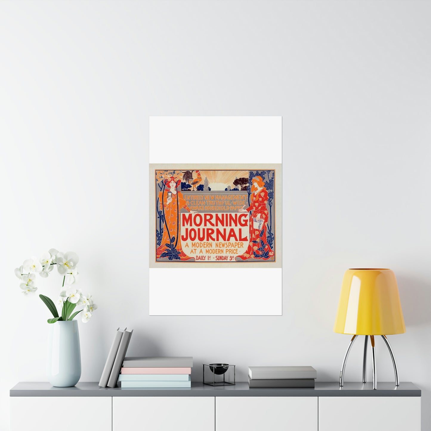 Louis Rhead - Affiche américaine pour le "Morning Journal". High Quality Matte Wall Art Poster for Home, Office, Classroom