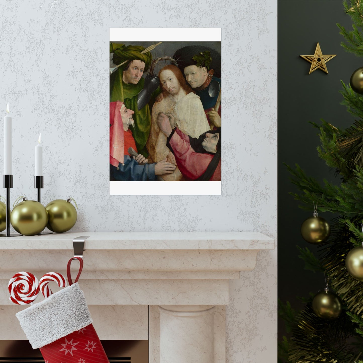 Hieronymus Bosch - Christ Mocked (The Crowning with Thorns) - Google Art Project High Quality Matte Wall Art Poster for Home, Office, Classroom