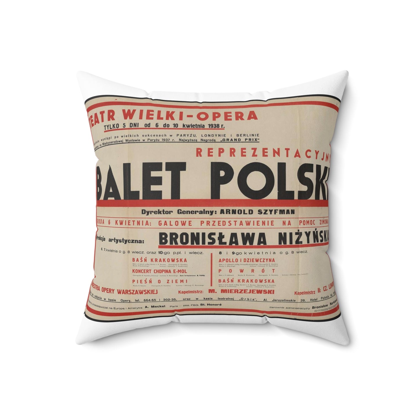 Balet Polski [2] Decorative Accent Square Pillow