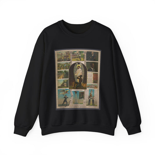 Afro-American Monument - Print, Library of Congress collection Black Heavy Blend Adult Crew Neck SweatShirt
