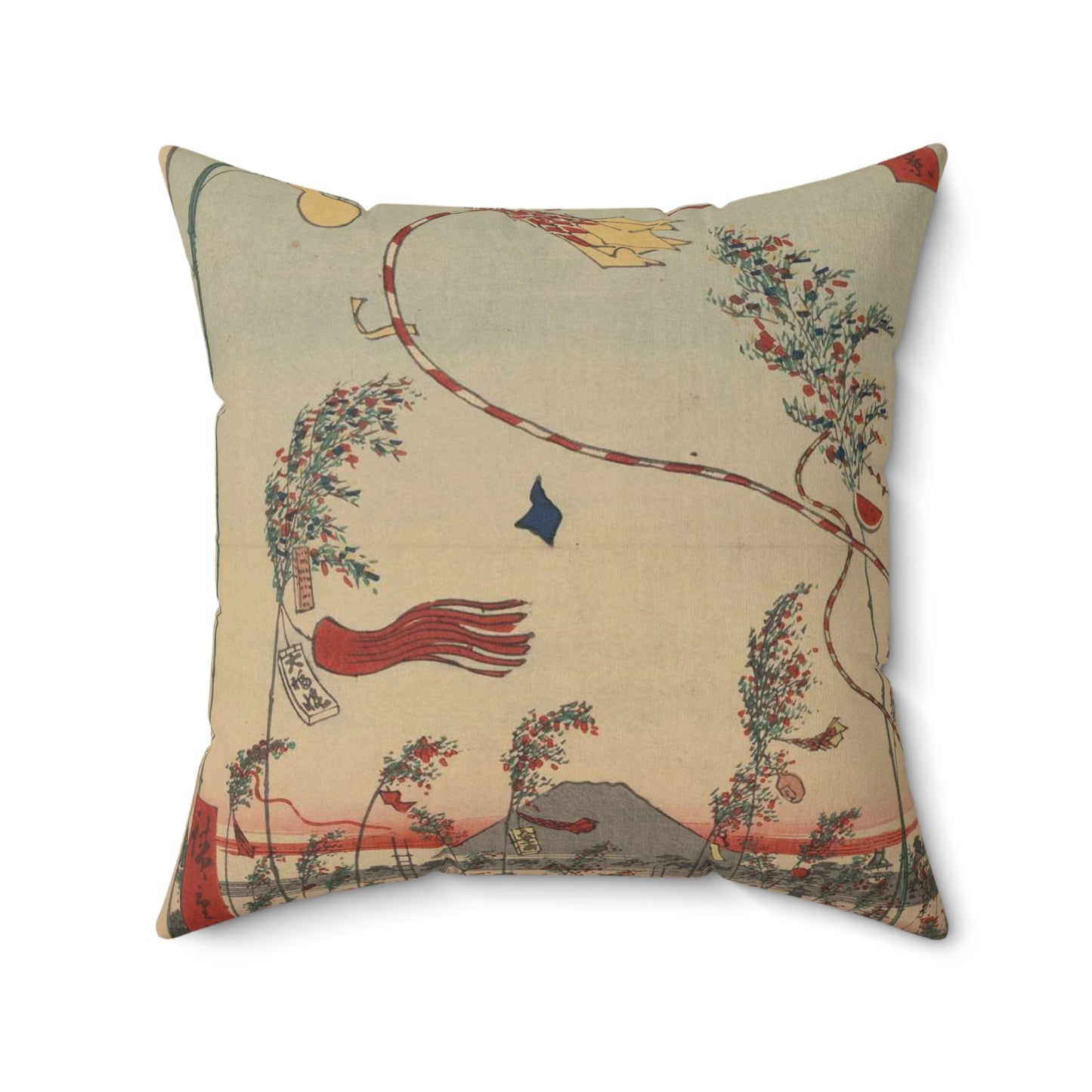 Gajō icchō, Ando Hiroshige - Public domain portrait drawing  Decorative Accent Square Pillow