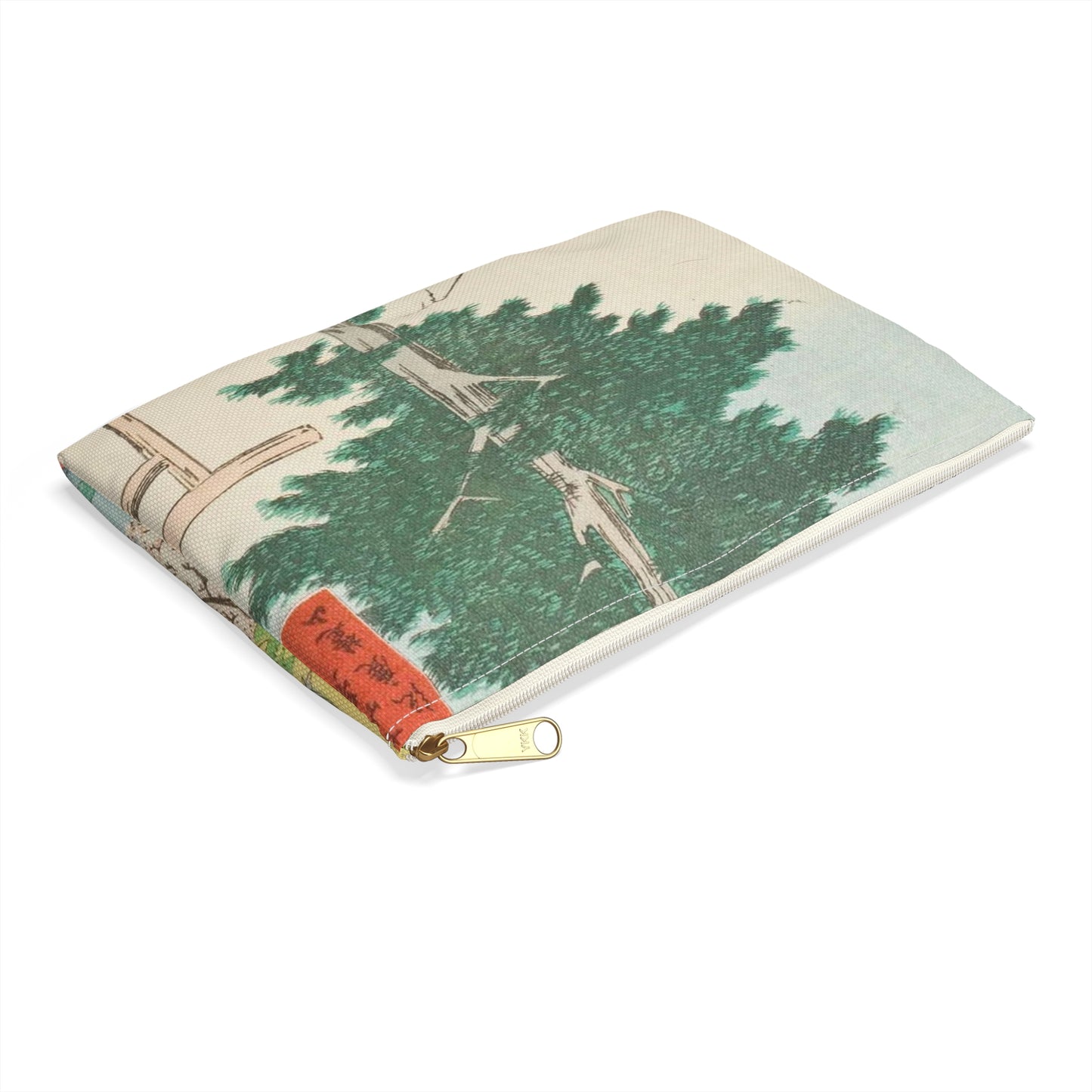 Mt. Rokuso in Kazusa Province LACMA M.2007.152.25 Large Organizer Pouch with Black Zipper