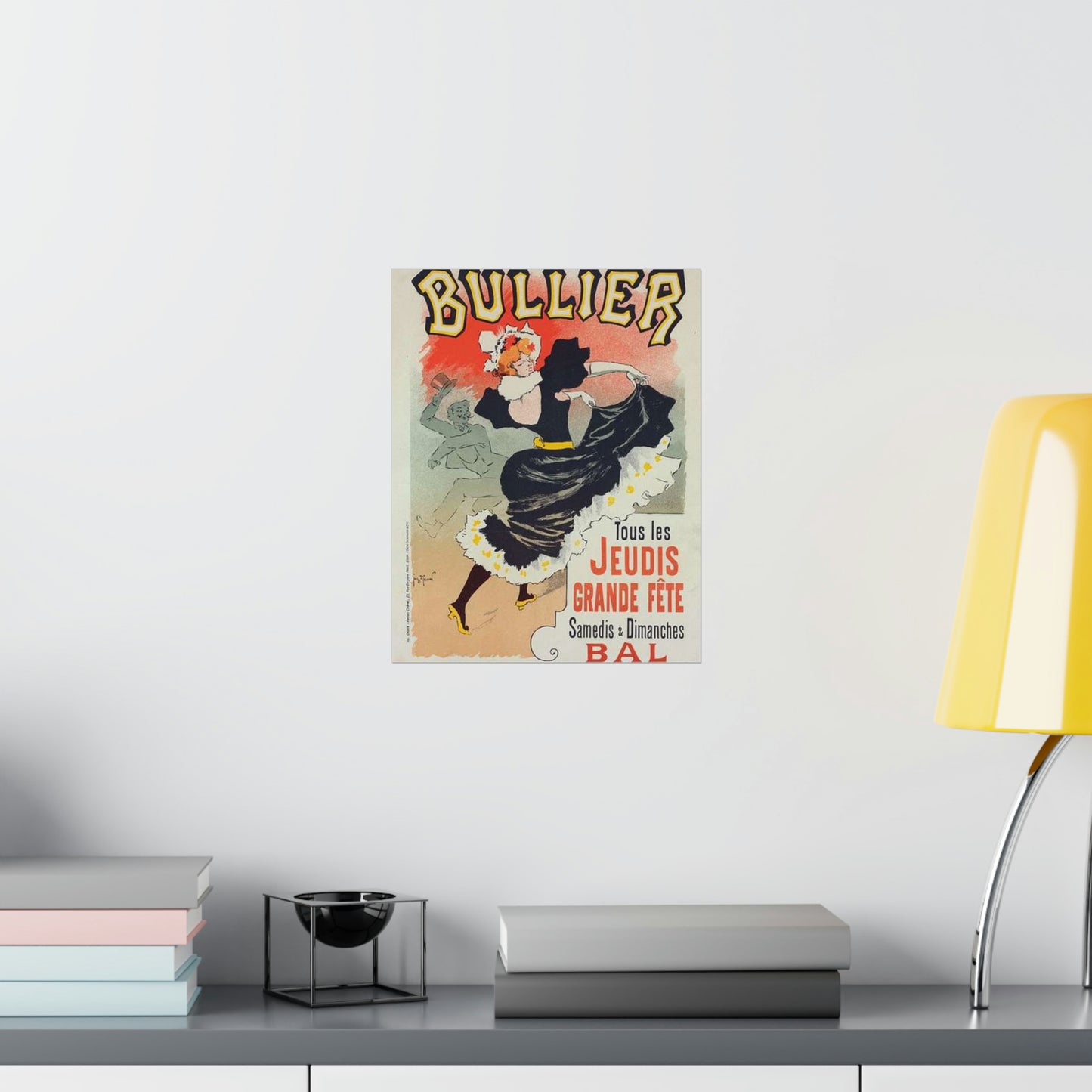 Affiche pour le "Bal Bullier".. Public domain reproduction. High Quality Matte Wall Art Poster for Home, Office, Classroom