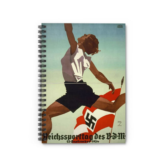 Reichssporttag des B.D.M. 23 September 1934 - Ludwig HOHLWEIN München Plakat Poster Library of Congress No know copyright restrictions Public domain 71sK7kr99UL. AC SL1411 Spiral Bound Ruled Notebook with Printed Cover