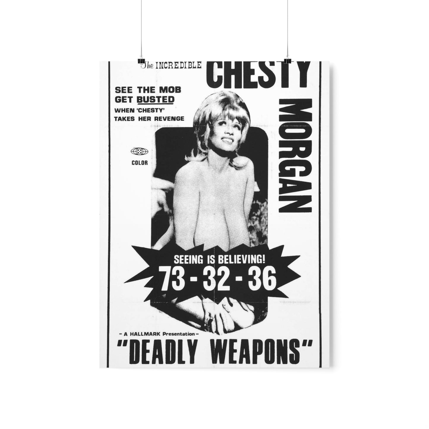 Deadly weapons poster 01 - Public domain movie poster High Quality Matte Wall Art Poster for Home, Office, Classroom