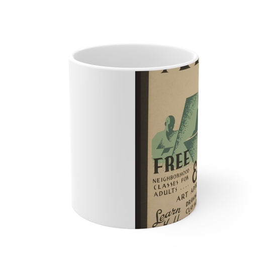 Art - Free neighborhood classes for adults ... enroll now Beautiful Novelty Ceramic Coffee Mug 11oz