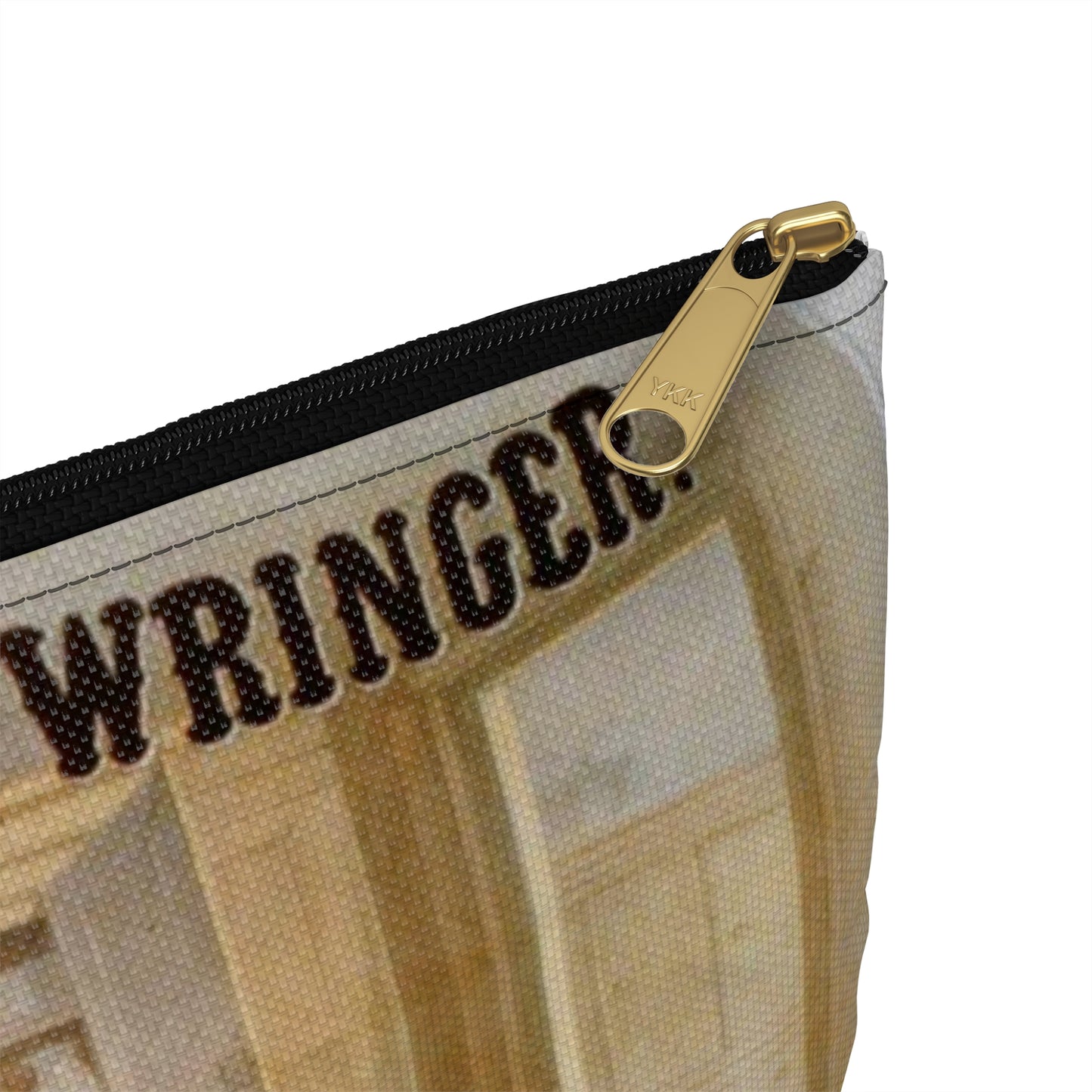 Home washing machine & wringer - A painting of a woman washing a child in a kitchen Large Organizer Pouch with Black Zipper