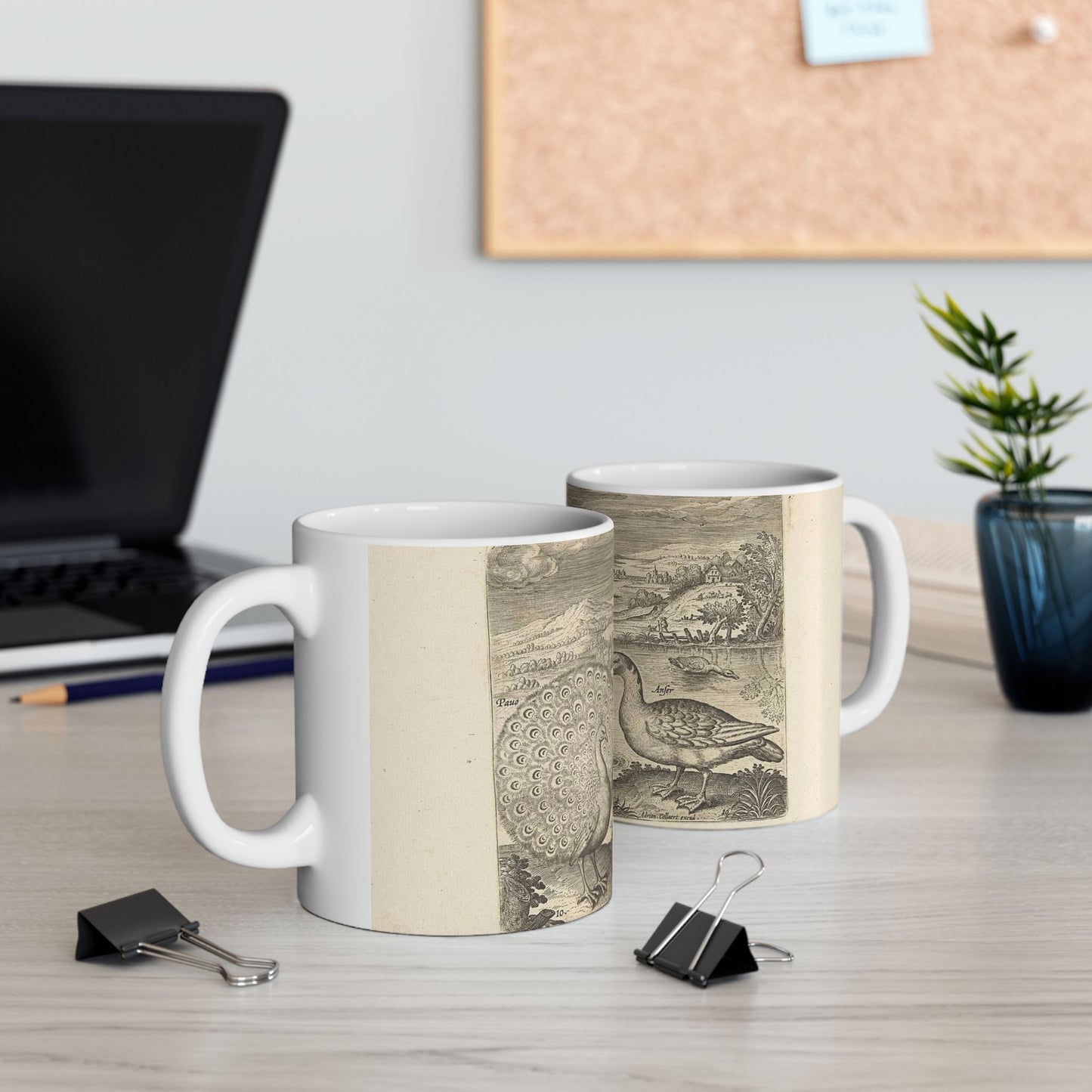 Adriaen Collaert - Enkele vogels in een landschap Beautiful Novelty Ceramic Coffee Mug 11oz