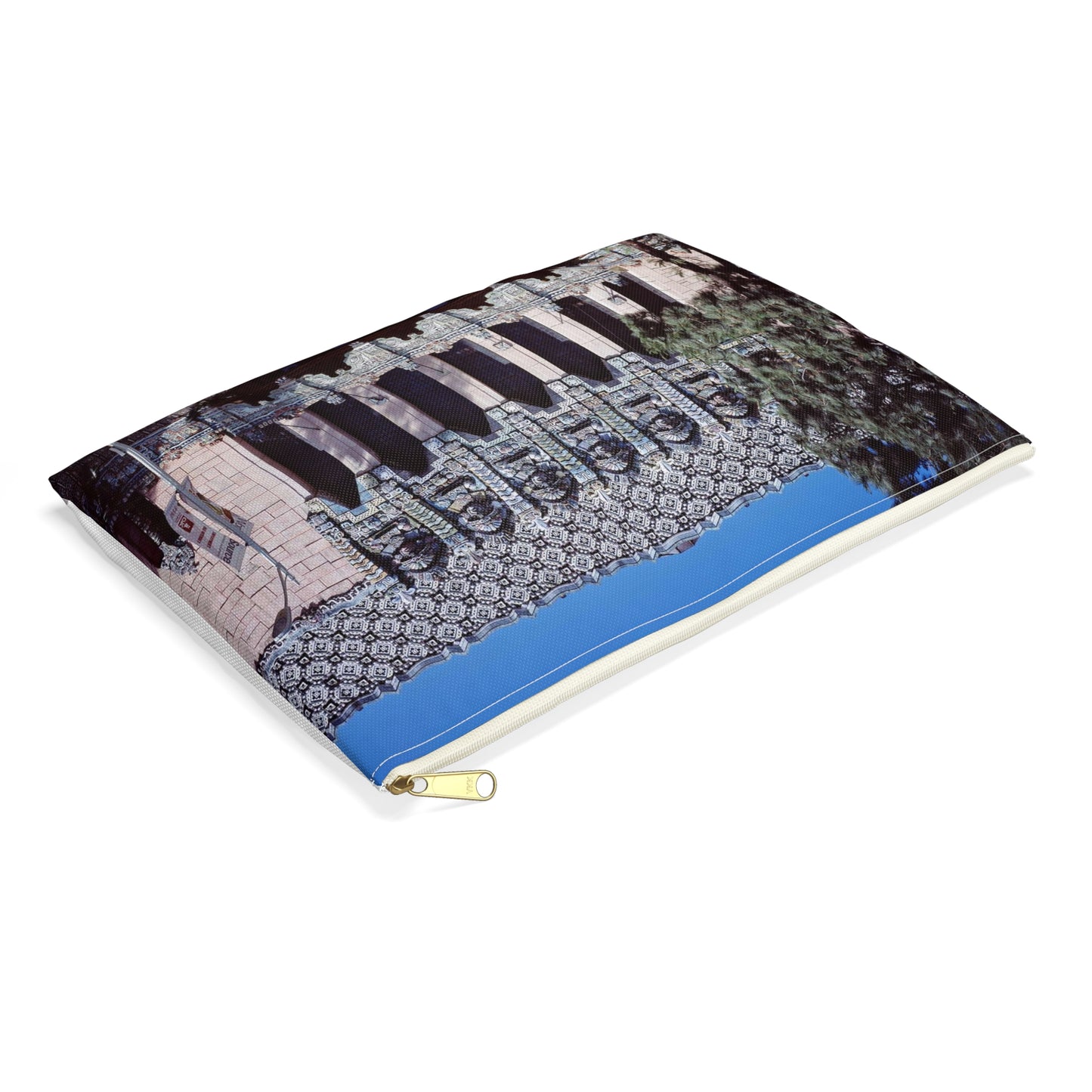 Photographs of buildings in Los Angeles, California and the surrounding area Large Organizer Pouch with Black Zipper