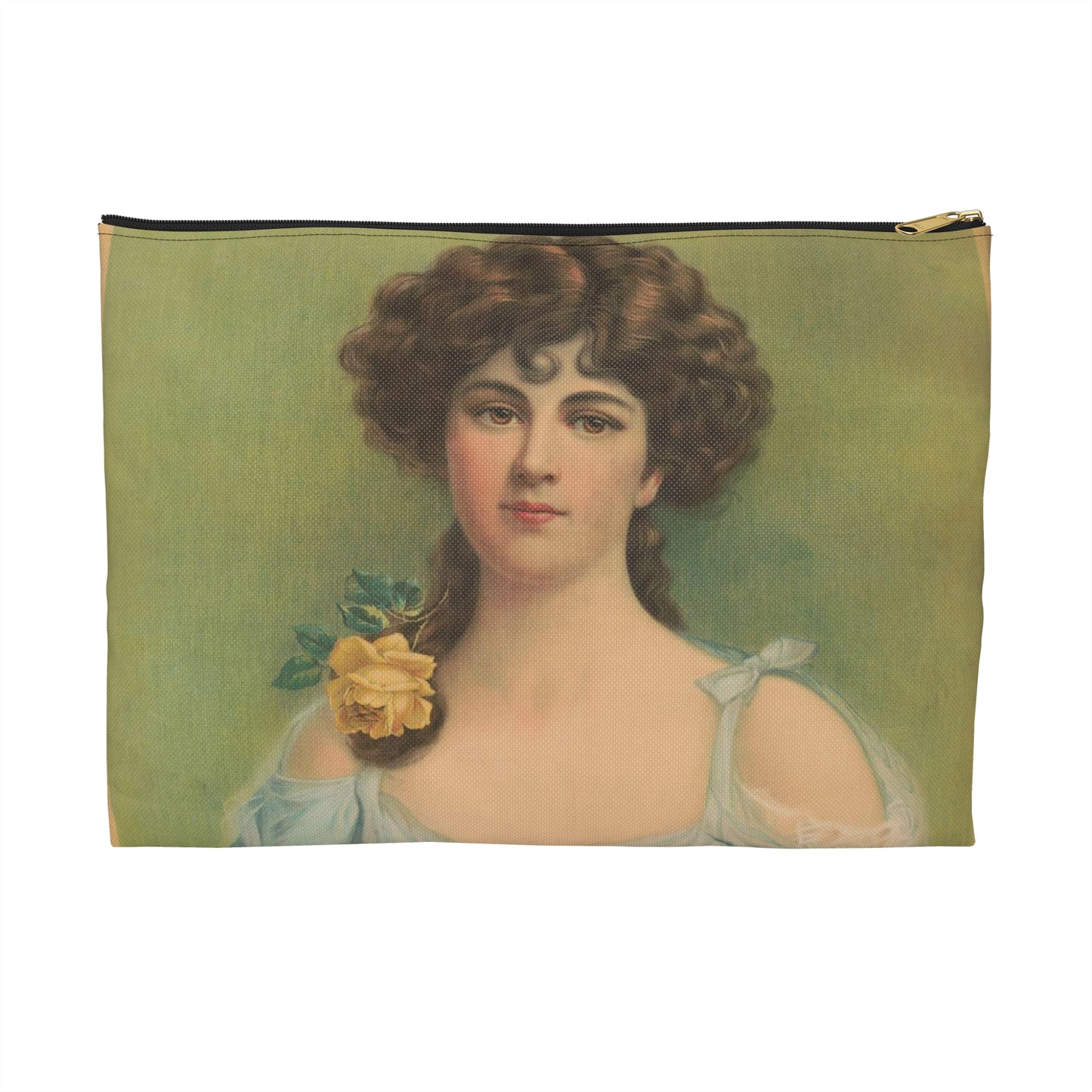 Hazel eyes - Print, Library of Congress collection Large Organizer Pouch with Black Zipper