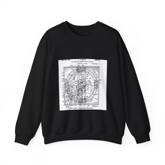 Patent drawing - Hammond card table mechanism - . Public domain  image Black Heavy Blend Adult Crew Neck SweatShirt