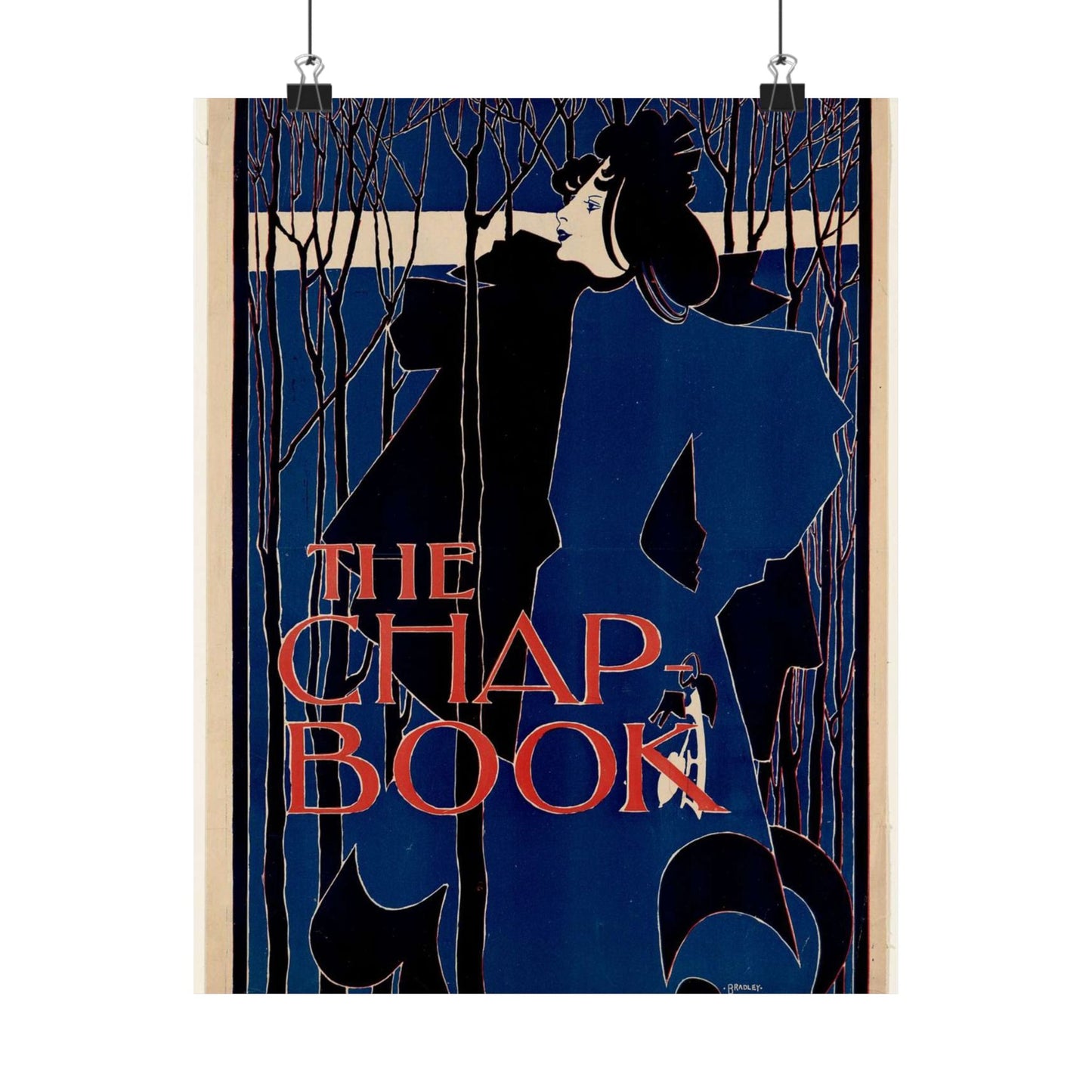 Will Bradley - The chap-book - Art nouveau public domain poster High Quality Matte Wall Art Poster for Home, Office, Classroom