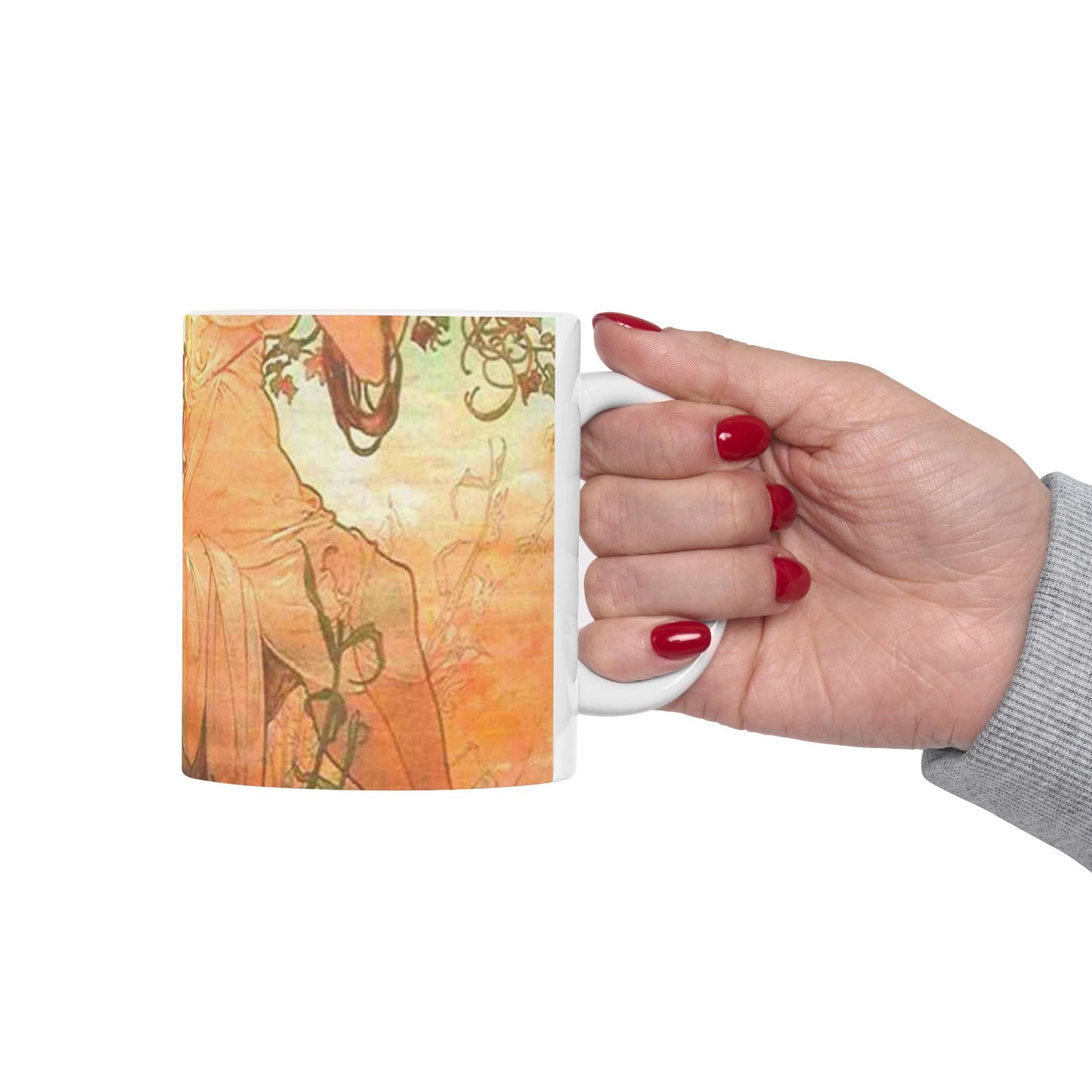 Vara - Art nouveau public domain image Beautiful Novelty Ceramic Coffee Mug 11oz