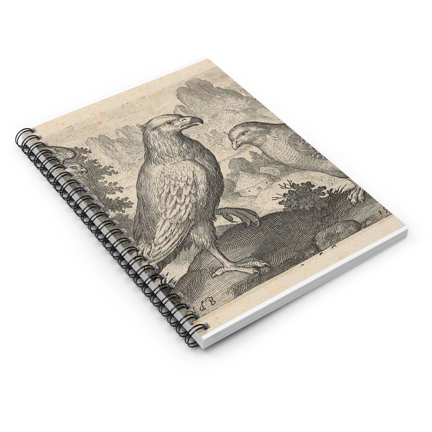 Abraham de Bruyn - Arend en andere roofvogels Spiral Bound Ruled Notebook with Printed Cover