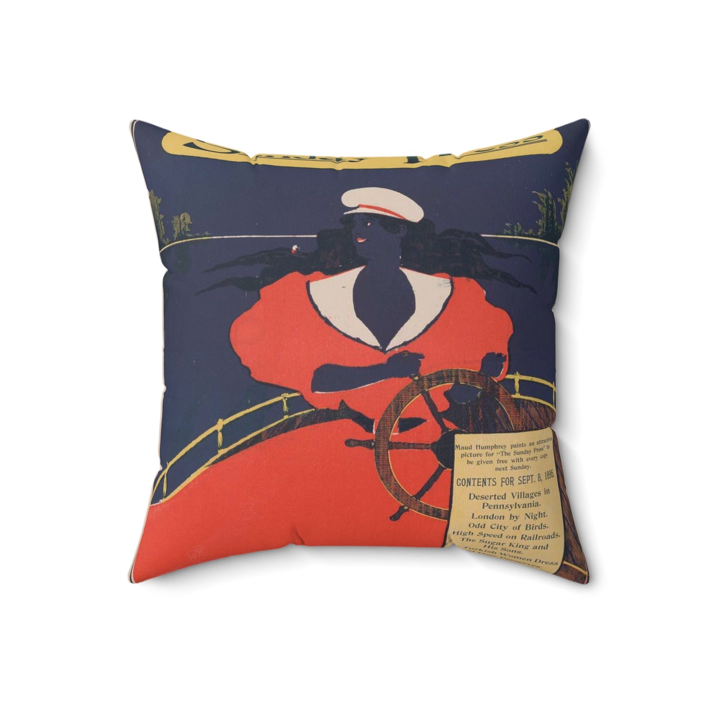 Contents for Sept. 8, 1895: Deserted villages in Pennsylvania.. Decorative Accent Square Pillow