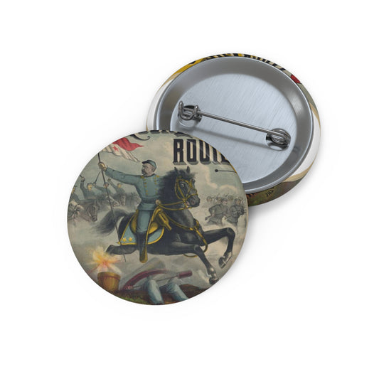 ... The Great Rock Island route to the reunion of the Grand Army of the Republic... Pin Buttons with Crisp Design