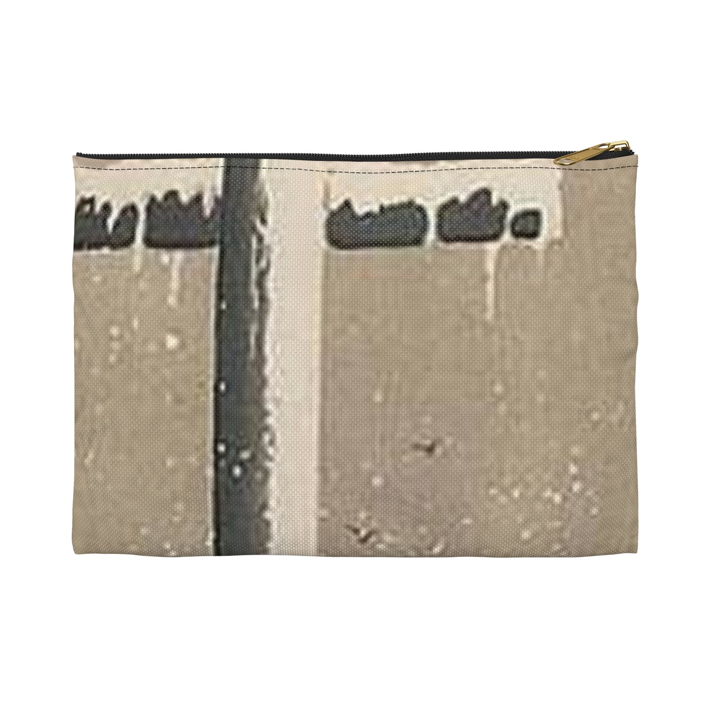 Koson - torii-and-crow-in-the-snow, Ohara Koson Large Organizer Pouch with Black Zipper