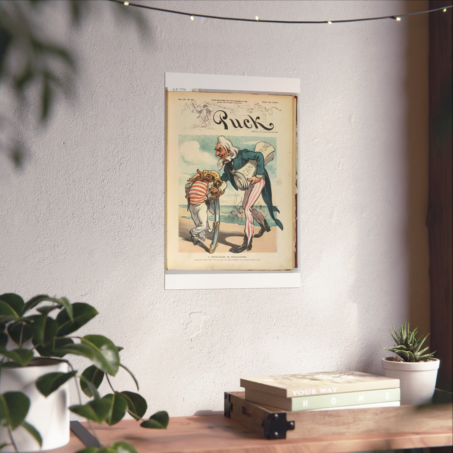 Puck magazine cover - A revelation in revolutions / Kep. High Quality Matte Wall Art Poster for Home, Office, Classroom