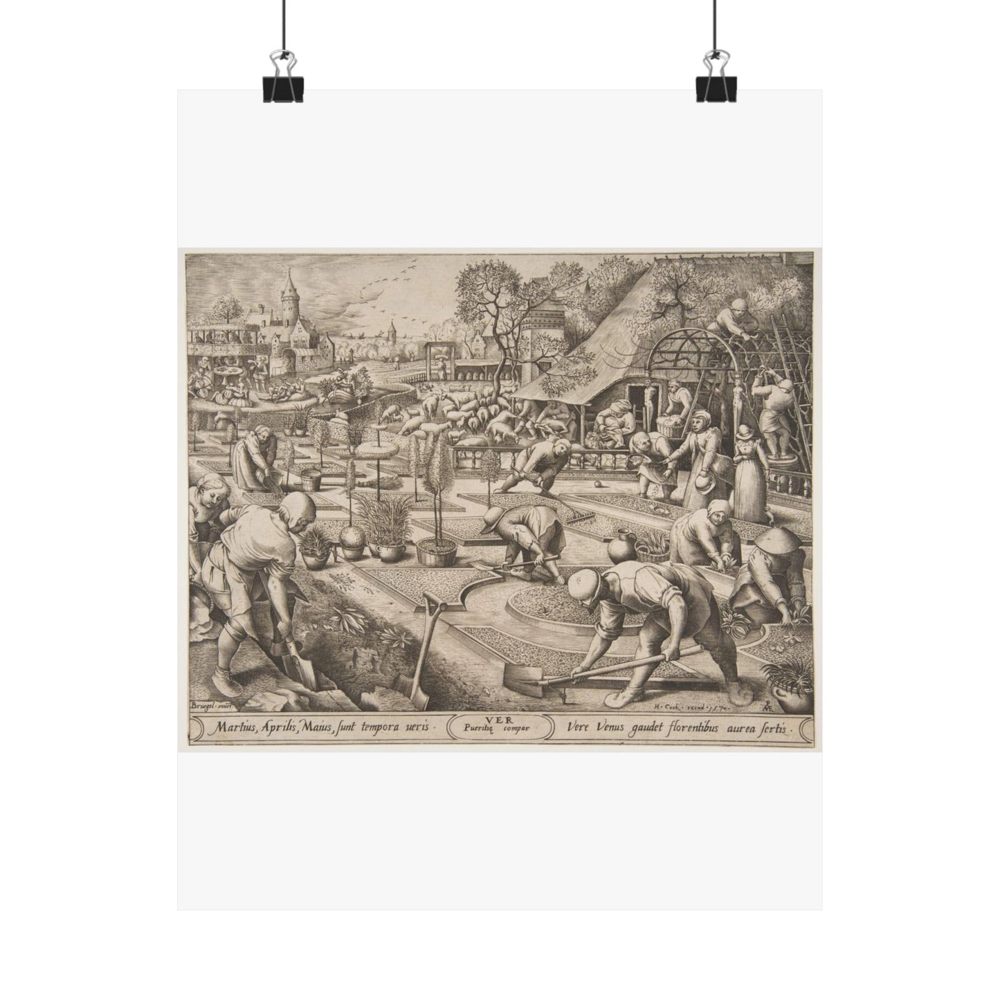 Pieter van der Heyden - Spring (Ver) from The Seasons High Quality Matte Wall Art Poster for Home, Office, Classroom