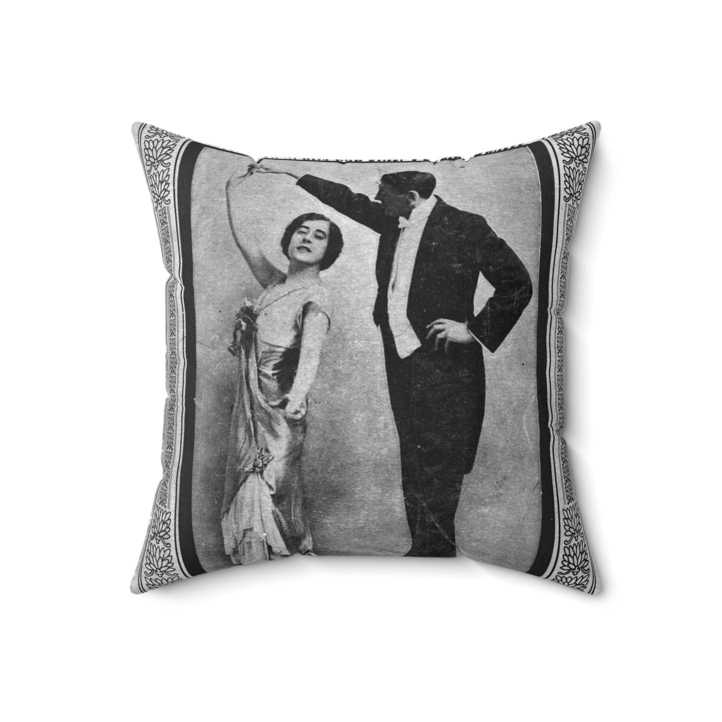 The tango as standardized and taught by the representative dancing masters of the North American continent; tango two-step, hesitation waltz, Boston glide, one-step Decorative Accent Square Pillow