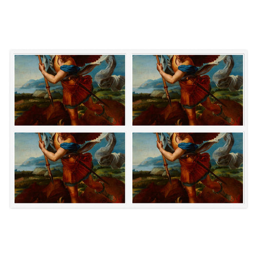 Hadziewicz, Rafał (1803-1886) - Saint Michael the Archangel Vanquishing Satan - MNK XII-A-24 - National Museum Kraków Laminated UV Protective Vinyl Stickers