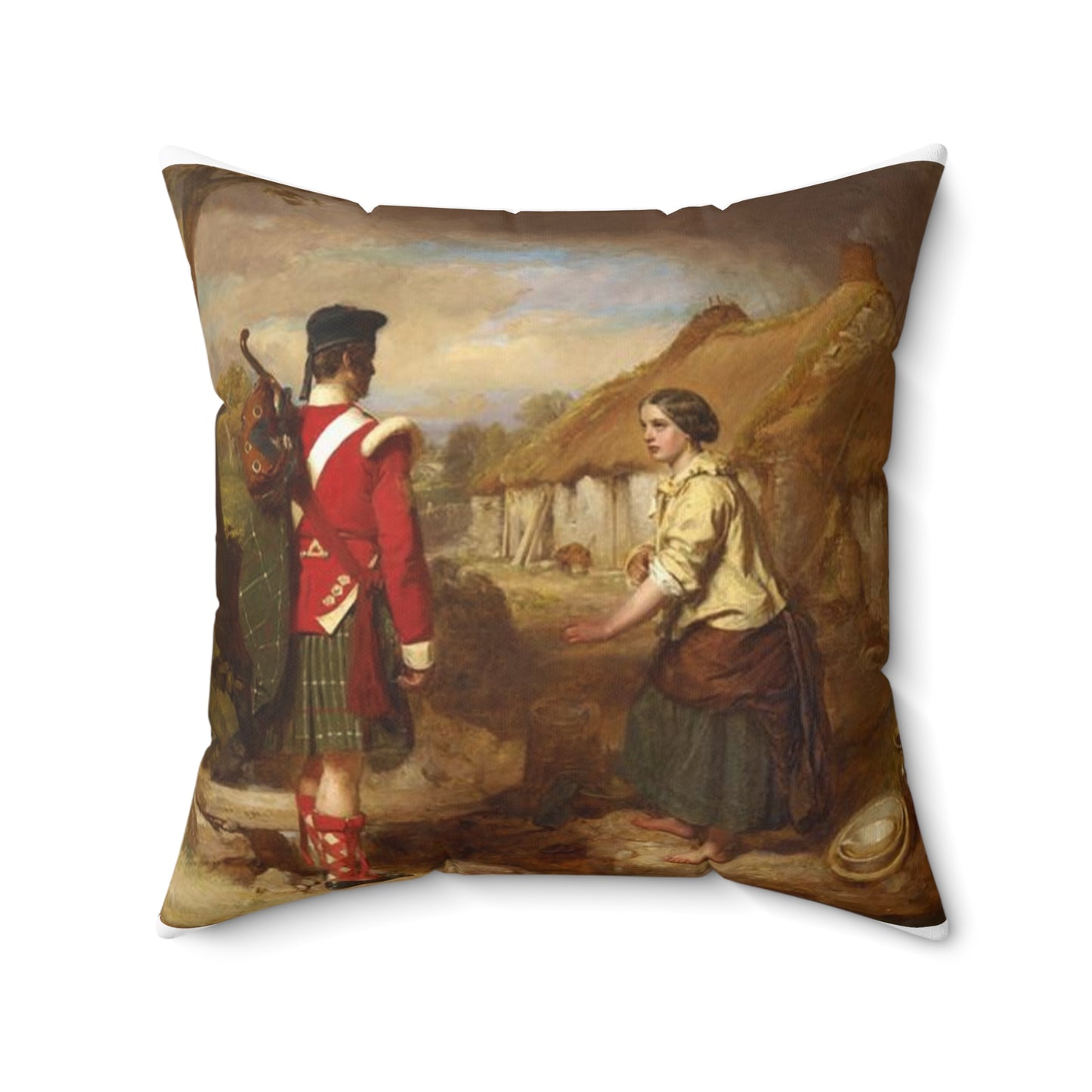 John Faed The Soldier's Return Decorative Accent Square Pillow