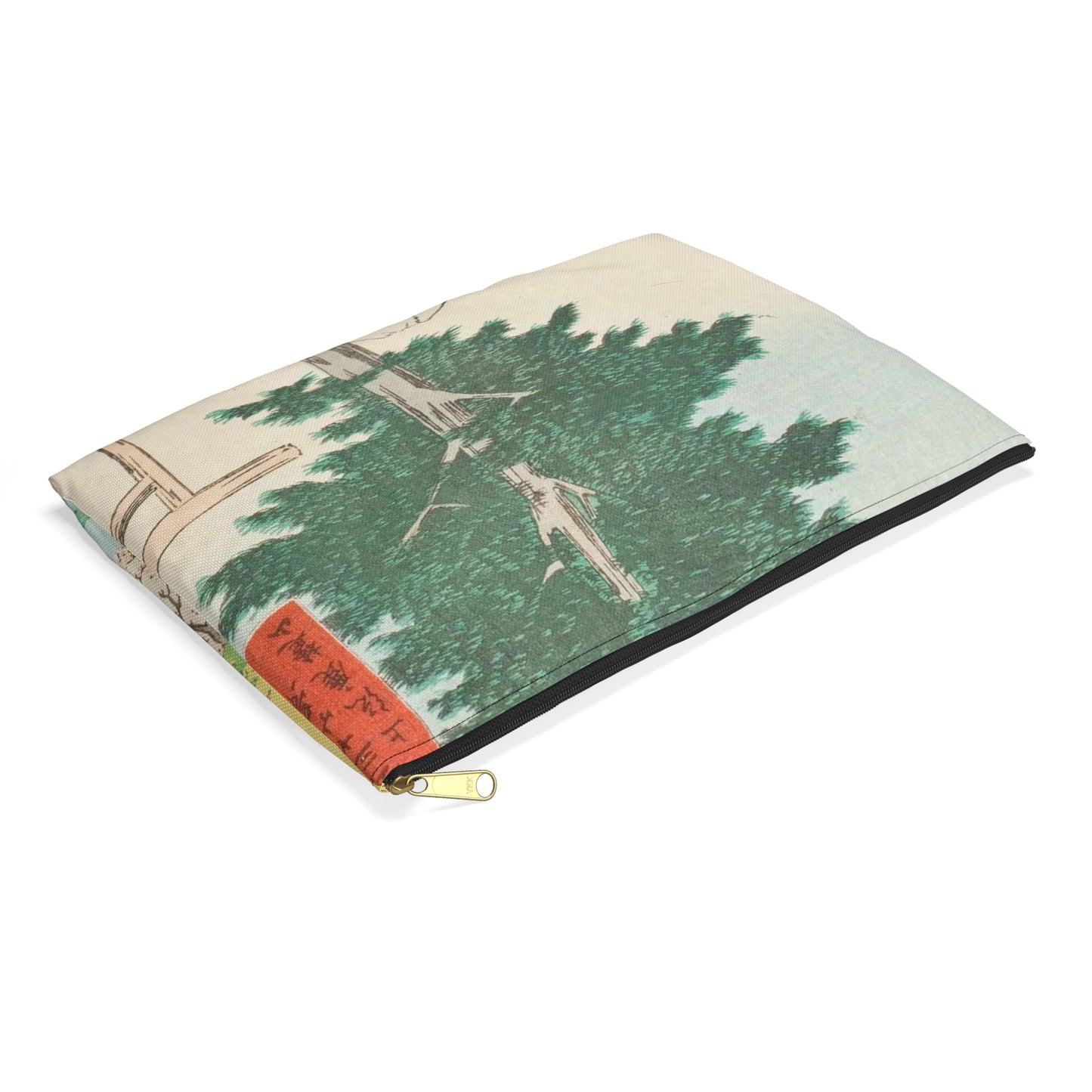 Mt. Rokuso in Kazusa Province LACMA M.2007.152.25 Large Organizer Pouch with Black Zipper
