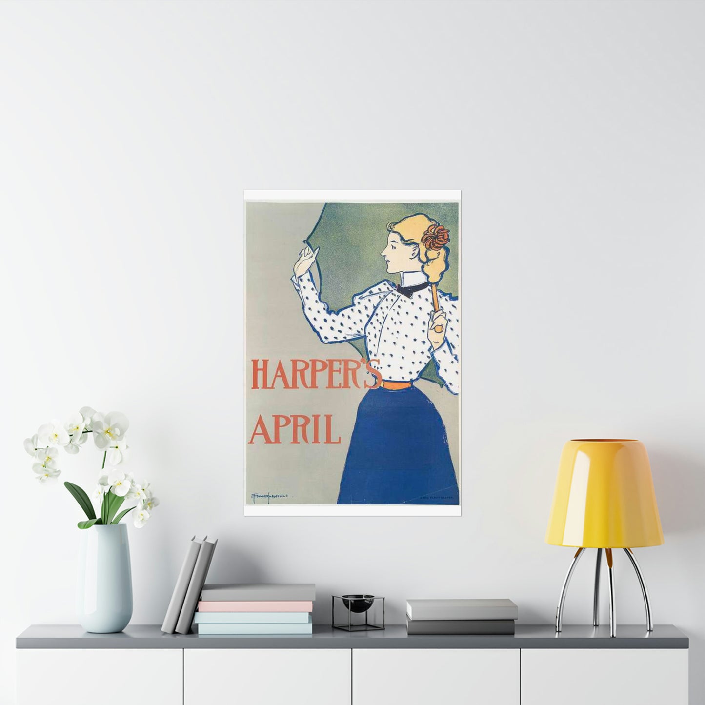 Edward Penfield, Harper's April High Quality Matte Wall Art Poster for Home, Office, Classroom