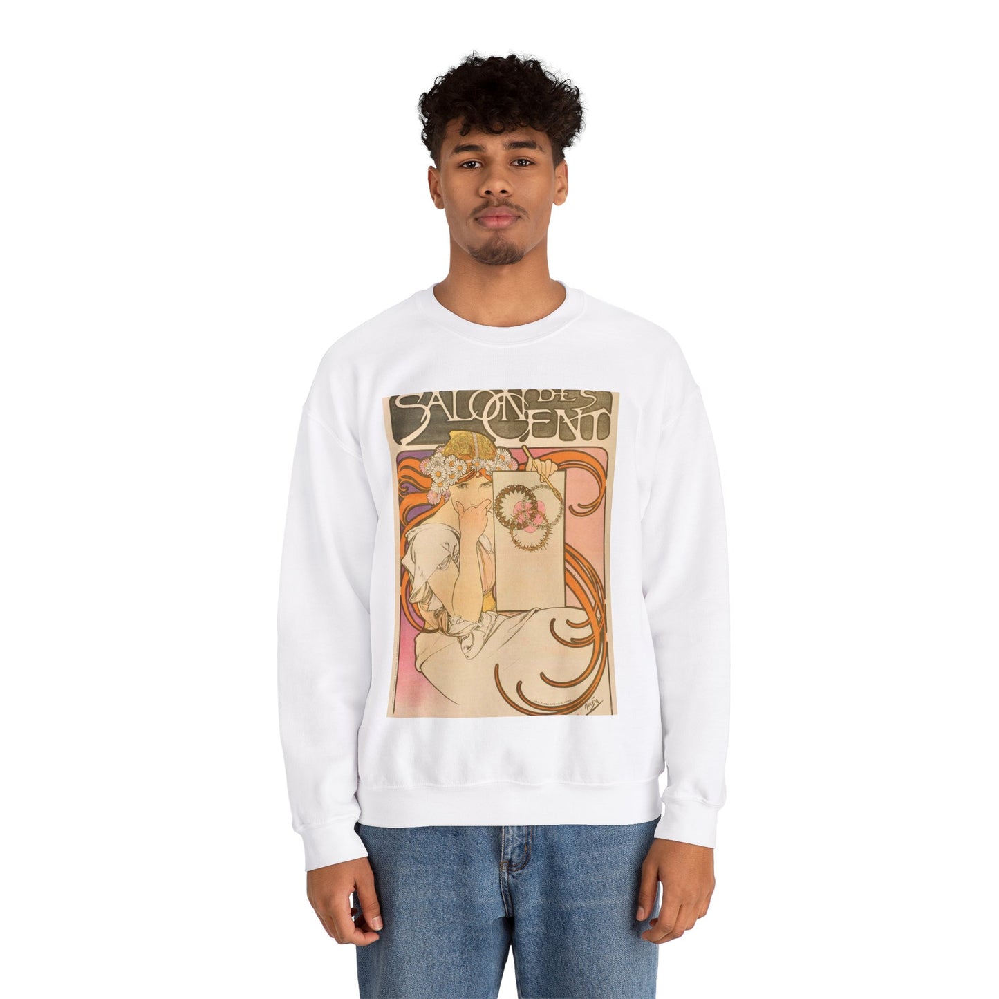 Salon des Cent (30) - June 1897 EAL White Heavy Blend Adult Crew Neck SweatShirt