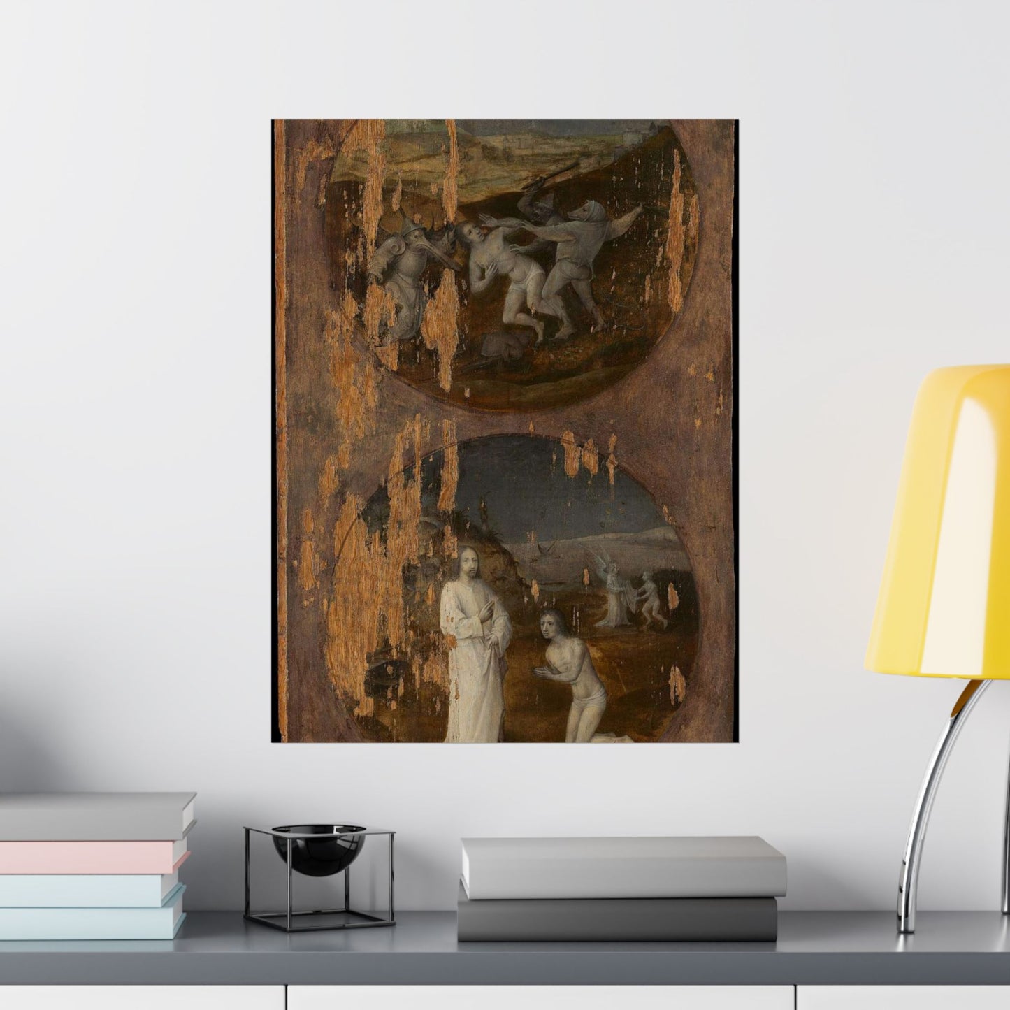 Flood Panels (The Flood – reverse), ca. 1508-1516 High Quality Matte Wall Art Poster for Home, Office, Classroom