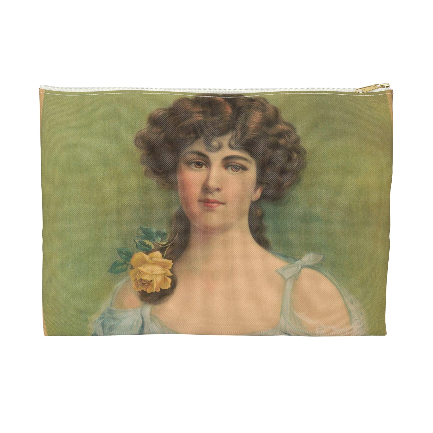 Hazel eyes - Print, Library of Congress collection Large Organizer Pouch with Black Zipper