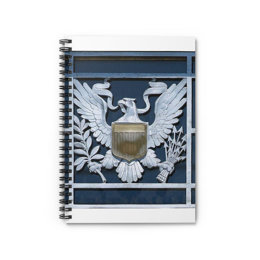 Door detail, Robert J. Nealon Federal Building and U.S. Courthouse, Scranton, Pennsylvania Spiral Bound Ruled Notebook with Printed Cover
