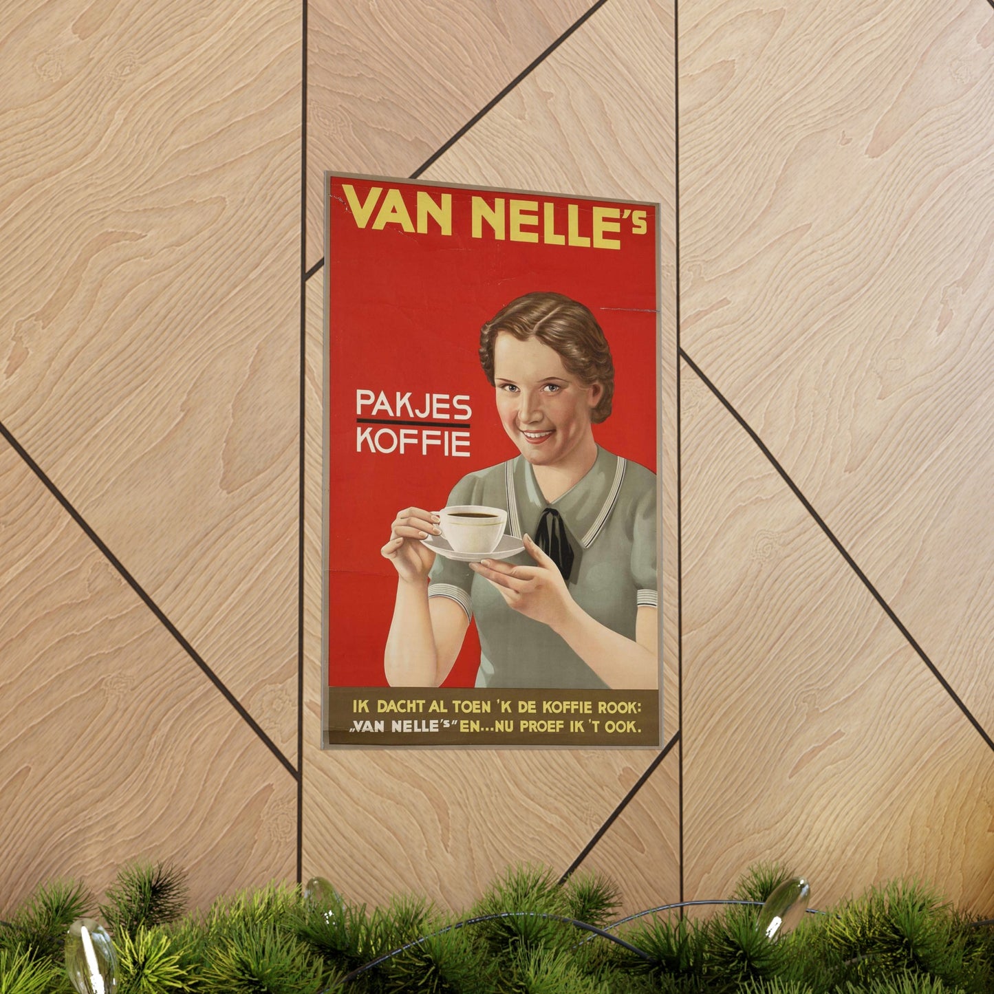 Van Nelle's pakjes koffie1936, Art Deco Poster High Quality Matte Wall Art Poster for Home, Office, Classroom