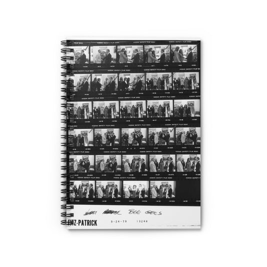 Jimmy Carter - With Bee Gees - Barry, Maurice, Robin Gibb and their father, Hugh Gibb, Fr. 5A-12A Spiral Bound Ruled Notebook with Printed Cover