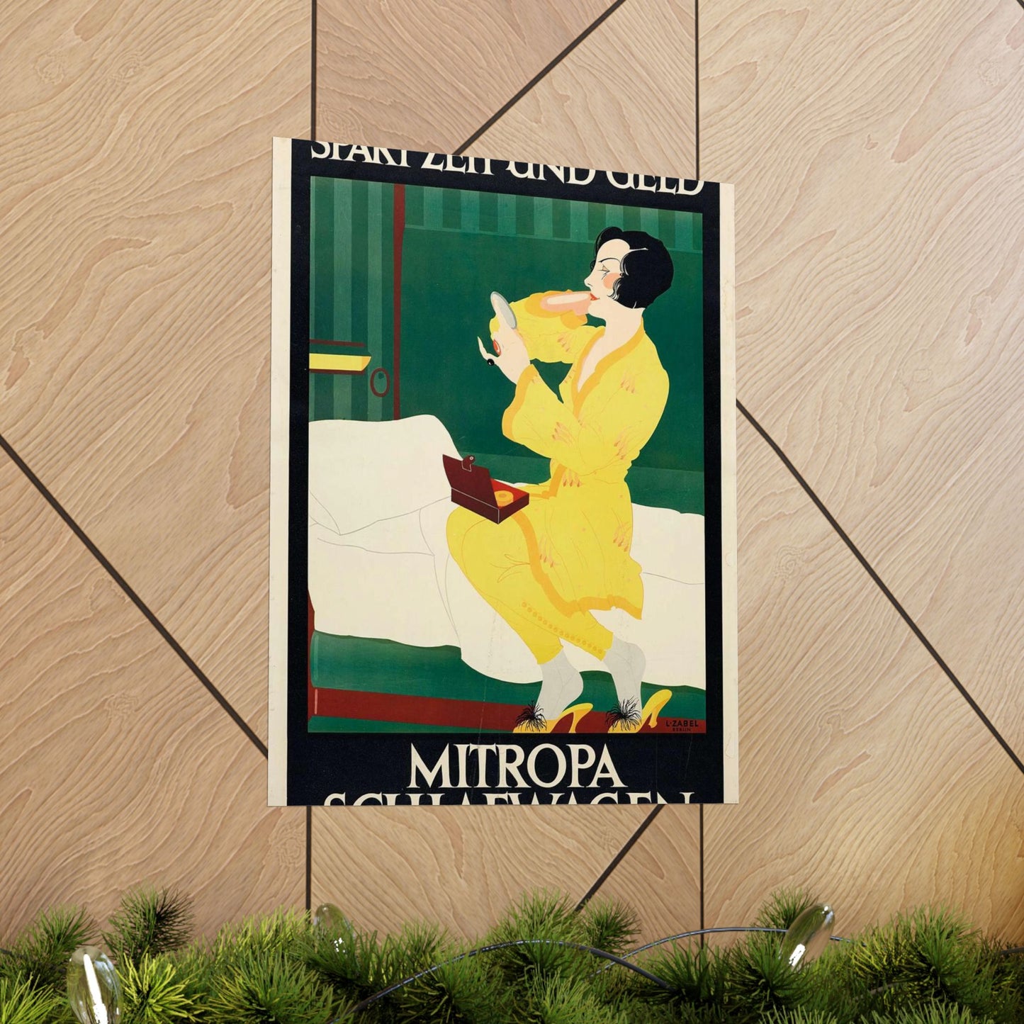 Poster-Mitropa-Schlafwagen-Zabel-b High Quality Matte Wall Art Poster for Home, Office, Classroom