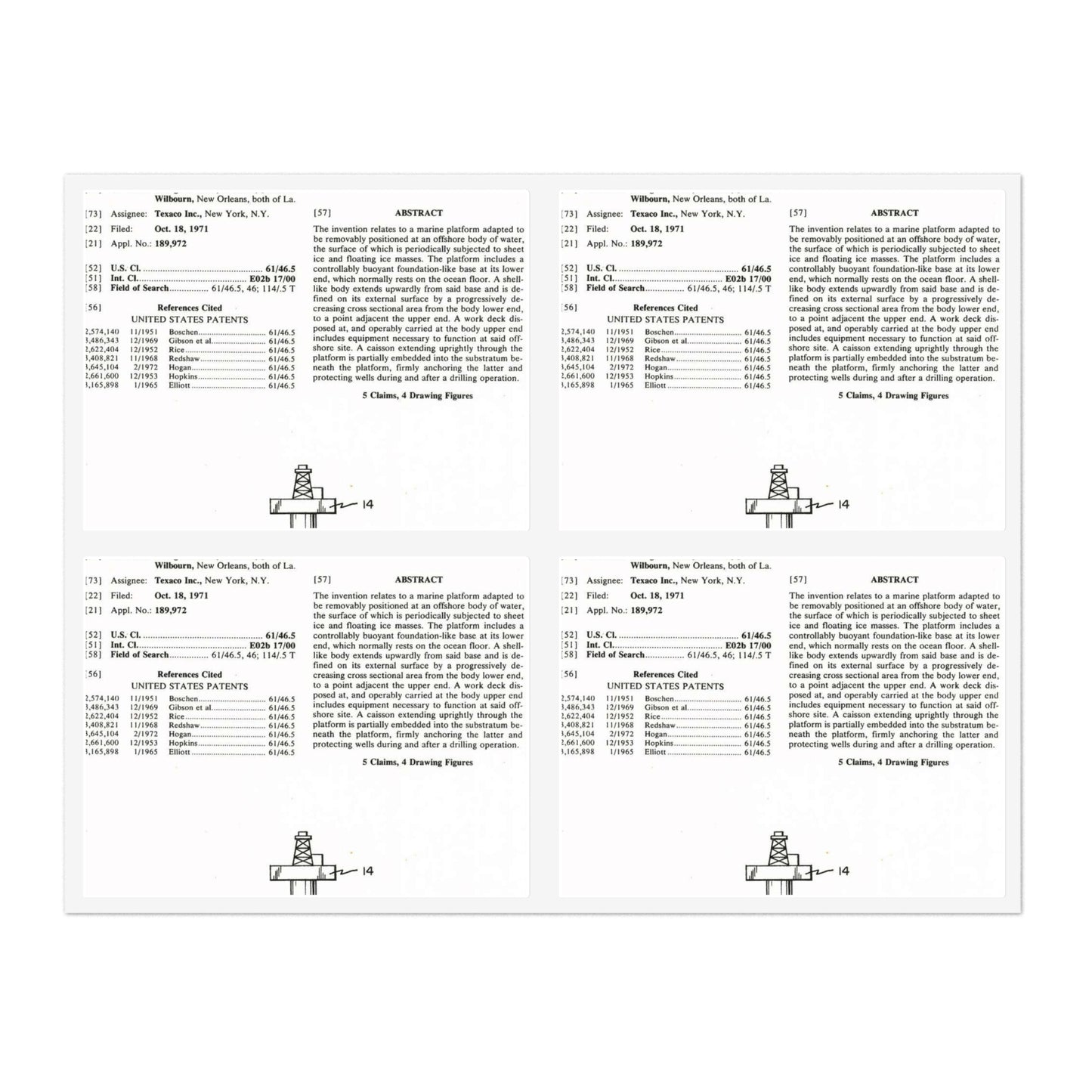 Patent Case File No. 3,793,840, Mobile Arctic Drilling and Production Platform, Inventor(s)- George E. Mott and James P. Wilbourn. - DPLA - 8f260bf2cd8926afbf4da017454f39b3 (page 6) Laminated UV Protective Vinyl Stickers