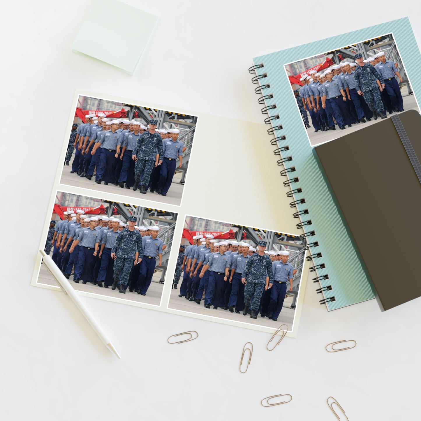 Petty Officer 1st Class Jerry Foltz escorts Republic Laminated UV Protective Vinyl Stickers