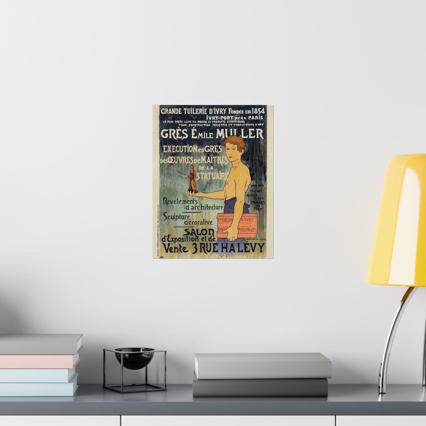 Affiche pour la "Grande Tuilerie d'Ivry" (Usine Émile Muller). High Quality Matte Wall Art Poster for Home, Office, Classroom