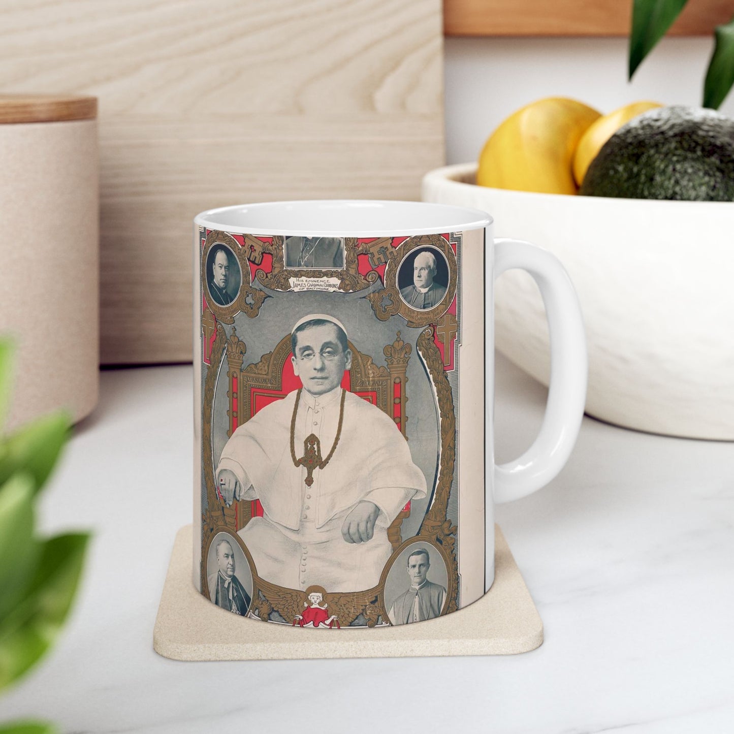 Pope Benedict XV: Cardinal Giacomo Della Chiese, Archbishop of Bologna, Elected Supreme Pontiff of the Catholic Church, September 3, 1914 Beautiful Novelty Ceramic Coffee Mug 11oz