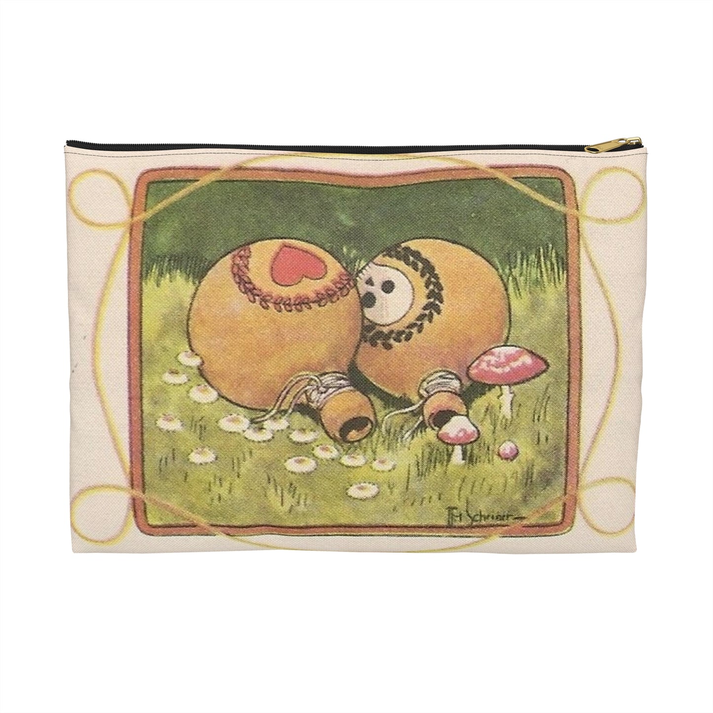 A. Scheiner - Zlatovláska, ilustrace - str. 072 Large Organizer Pouch with Black Zipper