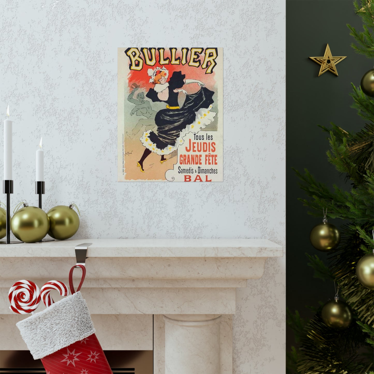 Affiche pour le "Bal Bullier".. Public domain reproduction. High Quality Matte Wall Art Poster for Home, Office, Classroom