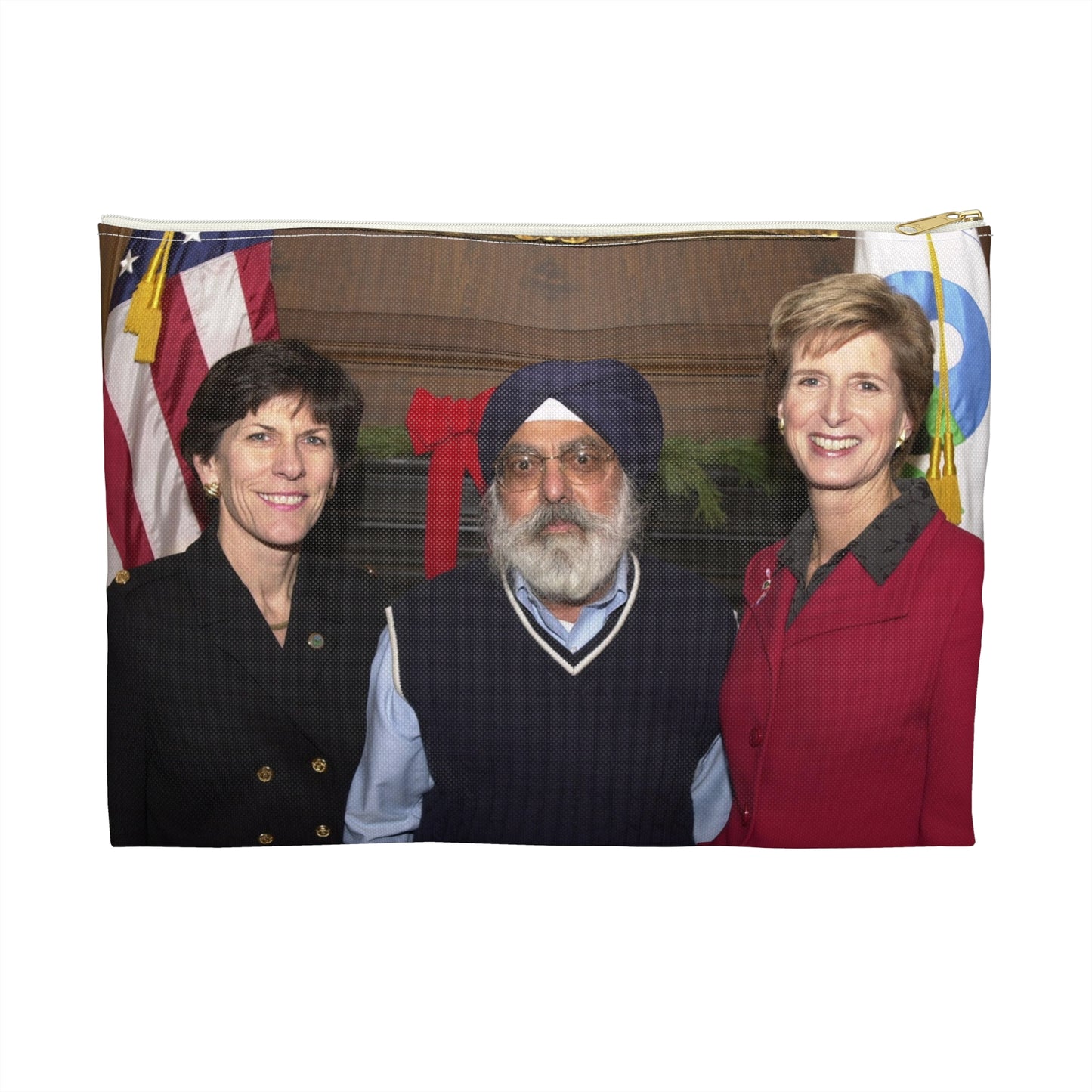 Administrator Christine Todd Whitman /Deputy Administrator Linda Fisher meet staff [412-APD-A109-DSC_0019.JPG] Large Organizer Pouch with Black Zipper