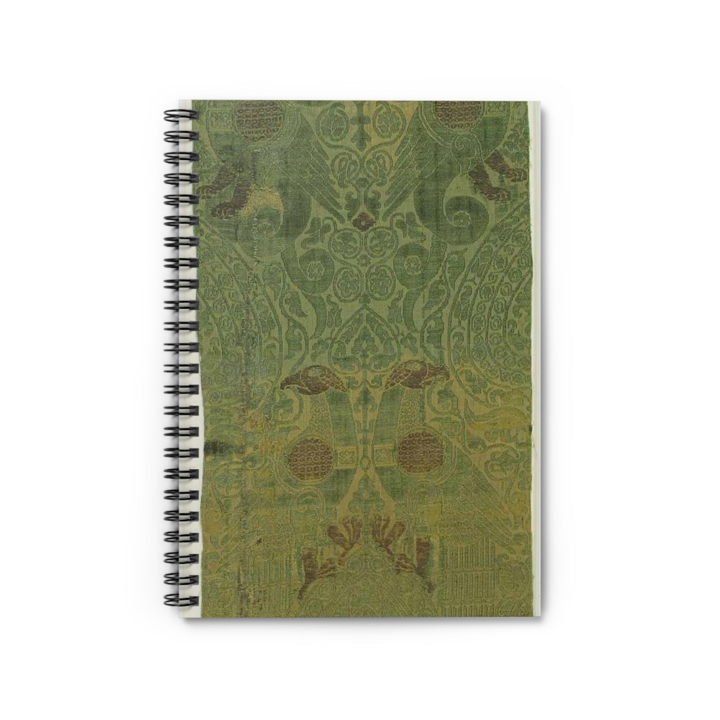 Textile with Brocade - Public domain dedication museum photo Spiral Bound Ruled Notebook with Printed Cover