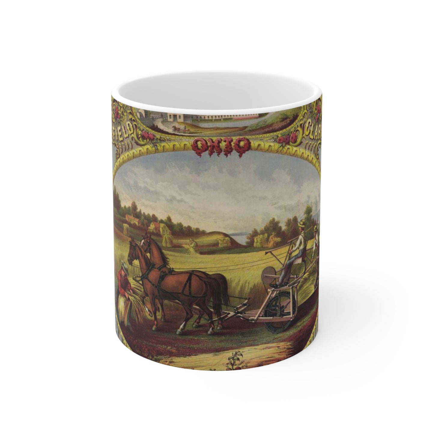 Lagonda Agricultural Works, Springfield, Clark County, Ohio, Warder, Brokaw & Child / E. Forbes, del. ; lith. of G.W. Lewis, N.Y. Beautiful Novelty Ceramic Coffee Mug 11oz