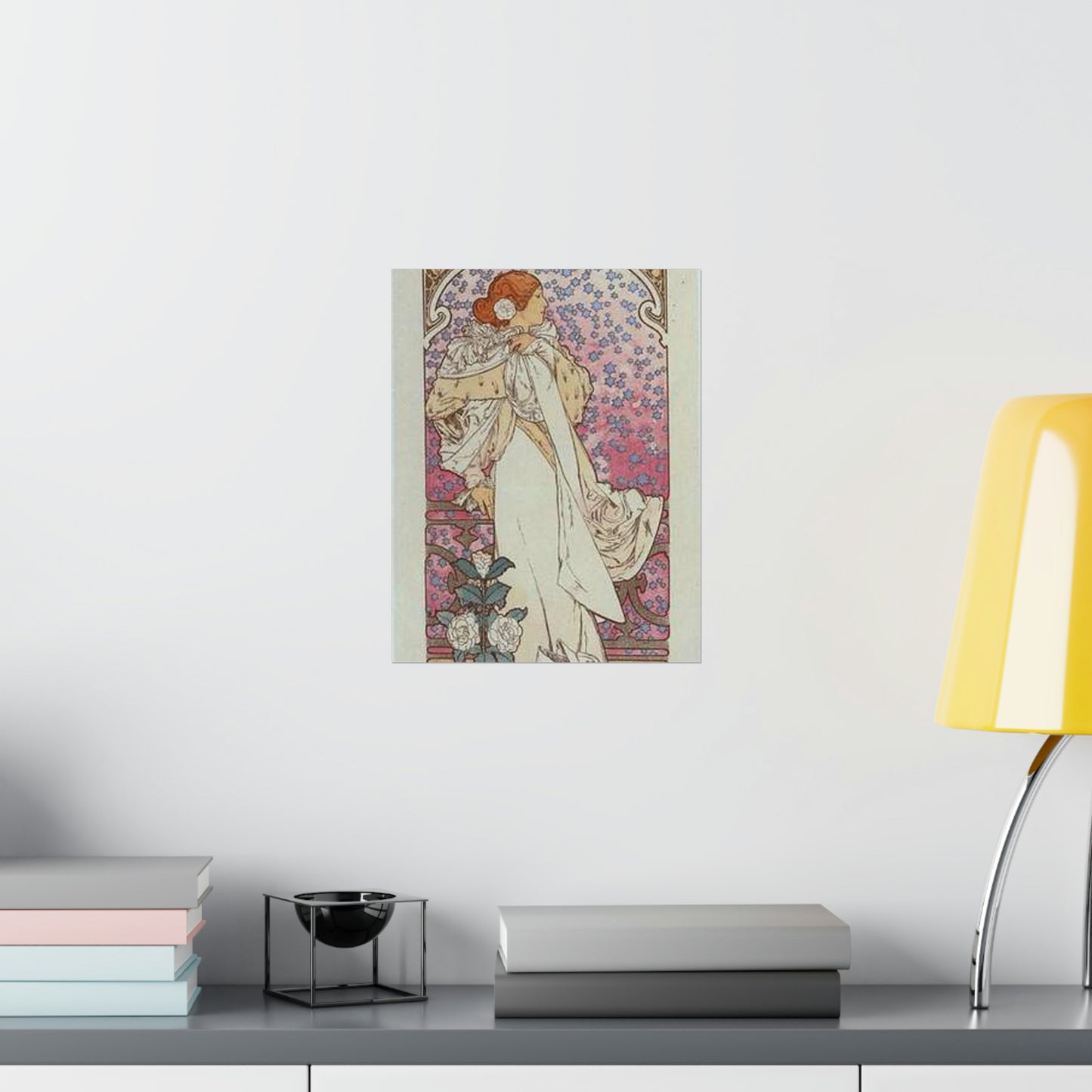 Affiche pour le Théâtre de la Renaissance, "la Dame aux Camélias". High Quality Matte Wall Art Poster for Home, Office, Classroom