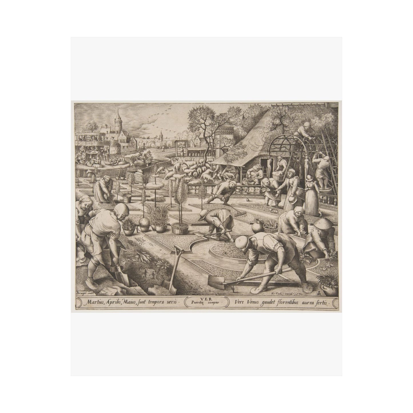 Pieter van der Heyden - Spring (Ver) from The Seasons High Quality Matte Wall Art Poster for Home, Office, Classroom