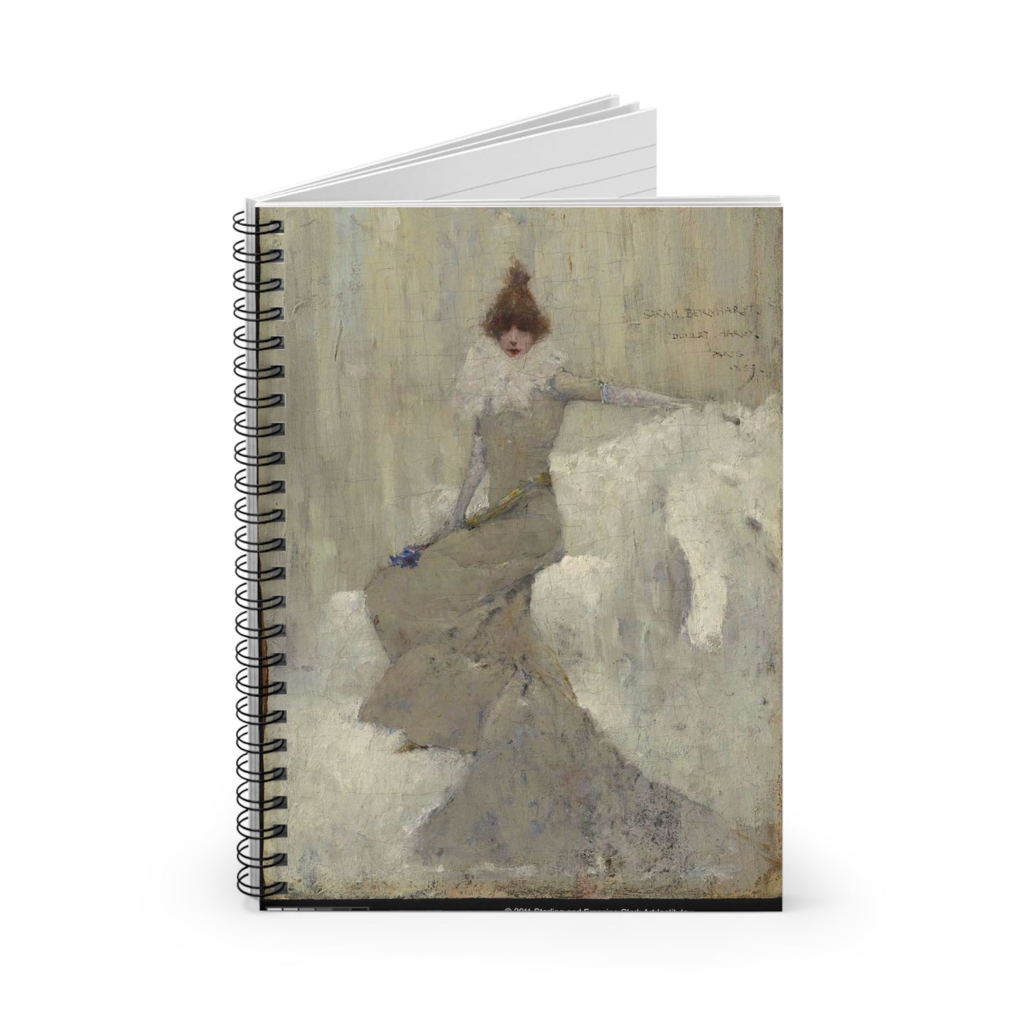 Dudley Hardy - Sarah Bernhardt - 1955.760 - Clark Art Institute Spiral Bound Ruled Notebook with Printed Cover